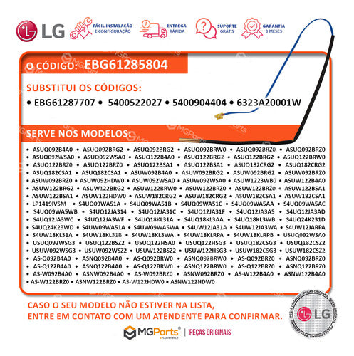 Sensor Degelo Condensadora Ar LG Asuq09 Asuw09 S3uq09 S3uw09 1