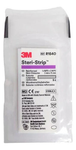 3M Steri Strip Reinforced Adhesive Sutures 10 Strips of 3x75 mm 0