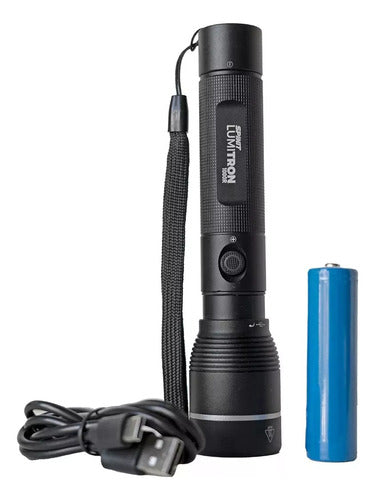 Spinit Lumitron Rechargeable USB Flashlight 1000 Lumens Zoom 300m 0