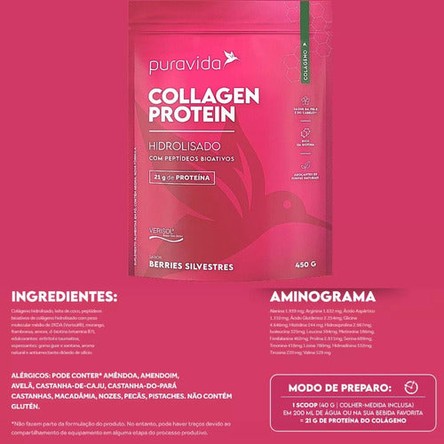 Pura Vida Collagen Protein with Biotin B7 1