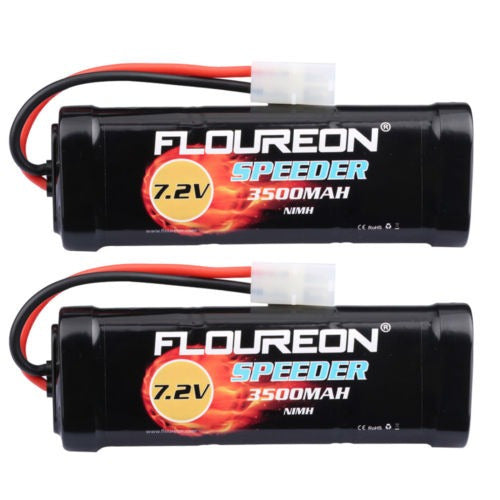 2 X 7.2v 3500mah Nimh Batería Tamiya Hembra Enchufe Para Mod 0