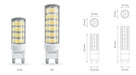 Macroled LED Bipin Lamp 6W G9 220V Warm White Pack of 5 2