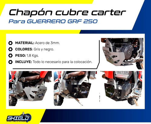 Shield Protecciones - Chapon Cubre Carter Guerrero GRF 250. Envío Gratis! 1