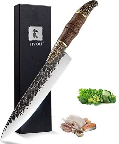 Cuchillo Chef Japonés Cuchilla Cocina Forjado Mano Regalo 0