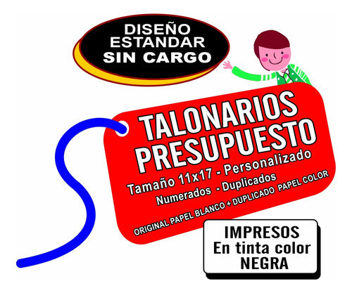 10 Talonarios Duplicados Personalizado, Presupuestos 11x17 1