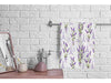 Ofloral Hand Towels Floral Cotton Lavender and Eiffel Tower Pattern 2