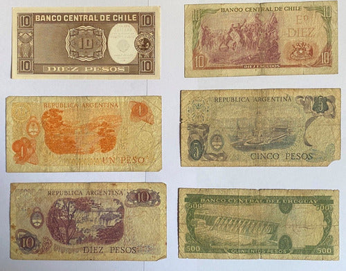 Billetes 6 Chile Argentina Uruguay, 10 Pesos, Bl221 1