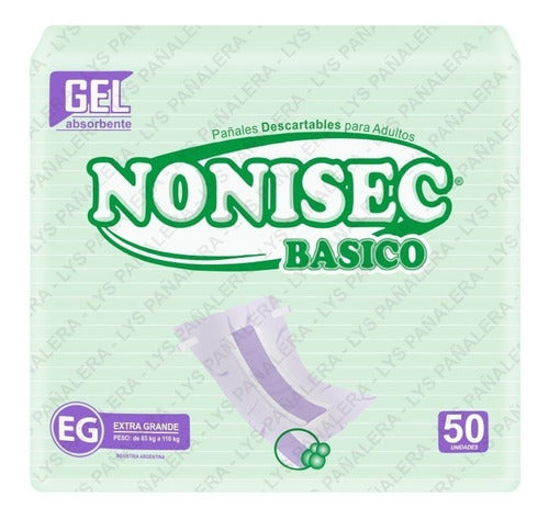 100 Disposable Adult Diapers Nonisec Basic Extra Large 0