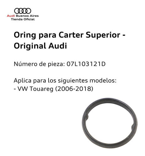 Audi Oring for Superior Oil Pan A6 2005 to 2011 2