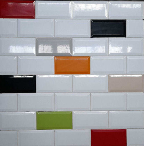 Maja Subway Limestone Biselado Brillante 10 X 20 Kitchen Tiles 2