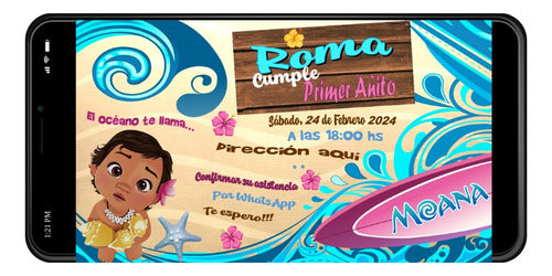 Naileth Pinto Moana Bebe Video Digital Invitation 0