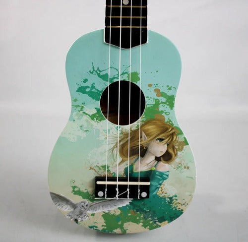 Yuka Soprano Ukulele Plotted Design Elvish with Case 1