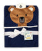 Baby Hooded Towel Featuring Embroidered Animals - 0-2 Years - 100% Cotton 4