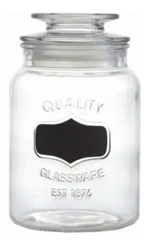Hermetic Glass Jar with Chalkboard Label 1.6L 0