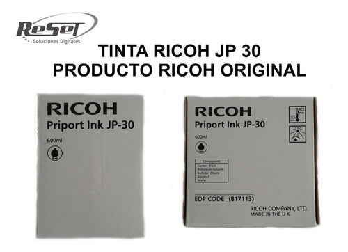 Ricoh Original Duplicator Ink JP 30 (DX3340) Black 817113 1