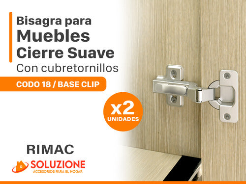 Bisagra 35mm Codo 18 Cierre Suave Premium  X 2 Unidades 1