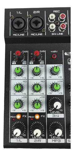 Consola Mixer 4 Canales Con Bluetooth Ross Pa M4u Cuo 3