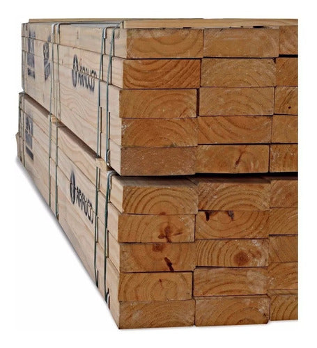 Alto Parana Viga De Madera Pino Cepillado 3 X 8 X 4,88 Mts 1