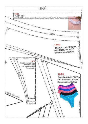 MOLDES EDYAGED Patrones Moldes 9 Tangas Brasileñas Lenceria Imprimible 2