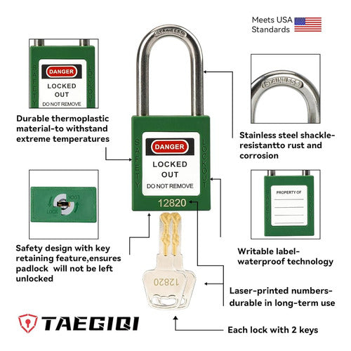 TAEGIQI 1 Green Safety Lock with Locking and Labeling 3