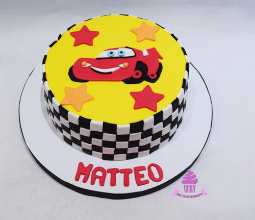 Cars Rayo McQueen Auto Carrera - Sweet Children's Cake 0