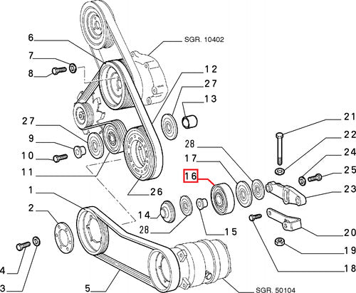 Polea Tensor De Correa Poly-v Fiat Palio Weekend 1.7 Td 1