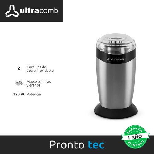 Molinillo De Café Semillas 120w Cuchilla Acero Inoxidable Ct 1