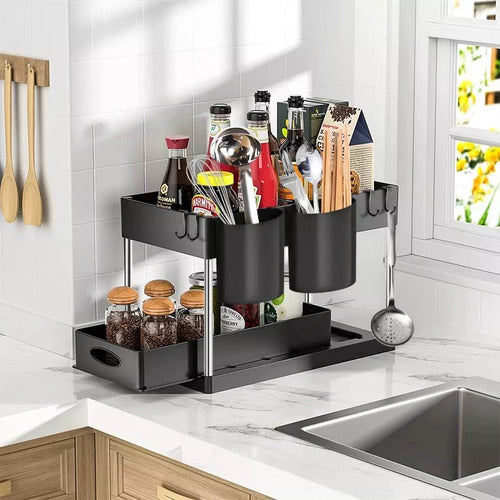 Generic Multi-Purpose Under-Sink Organizer for Kitchen and Bathroom - 2 Levels 2