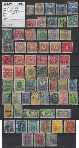 TANO Lote1964 Austria X63 Estampillas Antiguas Usadas Y Nuevas 0