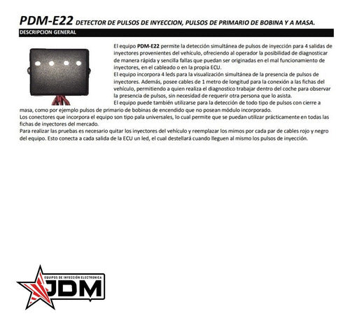 PDM Injector Pulse Detector with 4 Injector Outputs E22 PDM 2