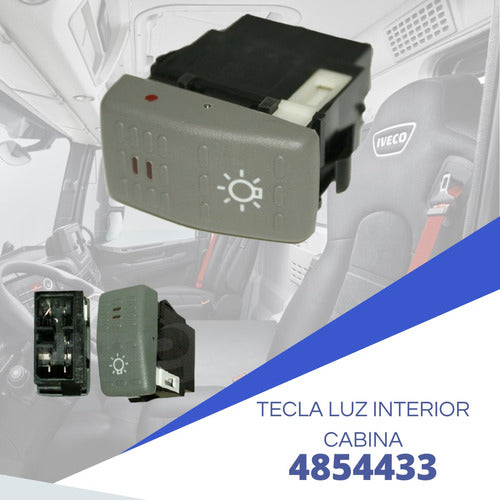 4854433 Tecla Luz Interior Cabina Iveco 1