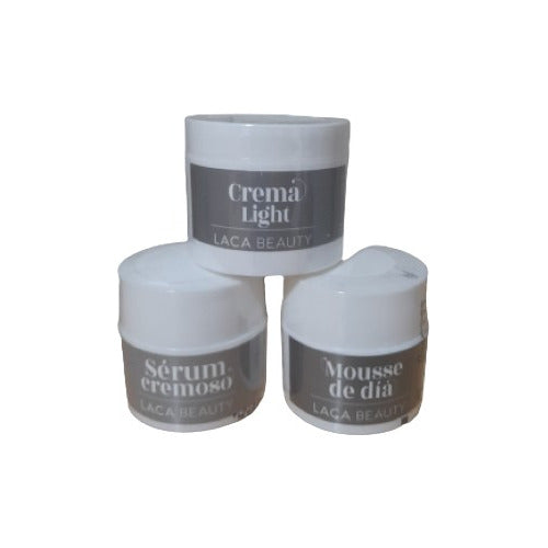 Kit Crema Light + Mousse Dia + Serum Linea Beauty Laca 0