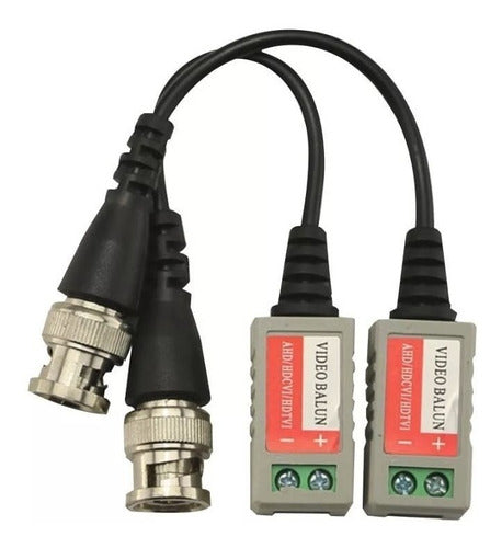 Balun Pasivo Cctv Camara Bnc A Cable Utp Par Bornera 1080p 0