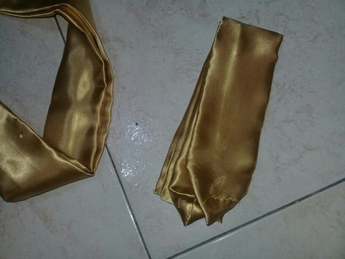 Shiny Gold Satin Bow Tie 140cm X 2 Units 1