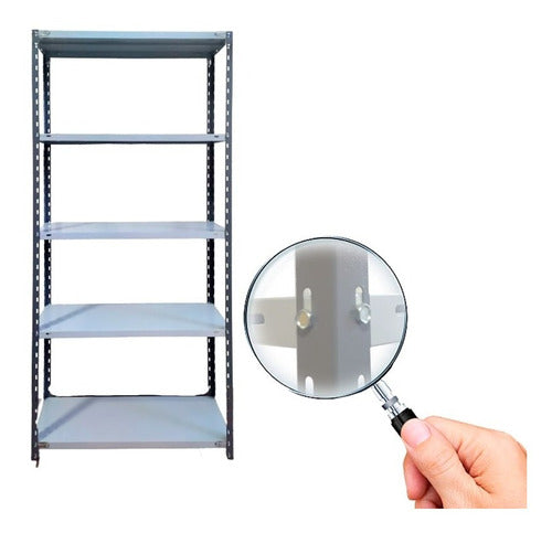 Metallic Shelving 60x90x2m 5 Shelves for 80kg Reinforced 0