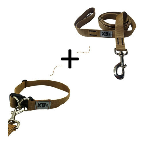 Adjustable K9 Dog Trainers Collar + 5M Leash Set for Dogs 84