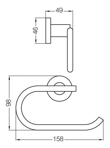 F&V Libby Bathroom Accessory Kit - 4 Chrome Pieces CS5297 4