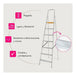 SHOPPING DIGITAL Aluminum Step Ladder 7 Steps with Metal Rest 1