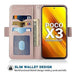 Wallet Case for Xiaomi Poco X3 Pink Gold 1