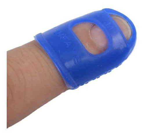 Protetor De Dedos P De Silicone Azul Escuro P/ Tocar Violão 3