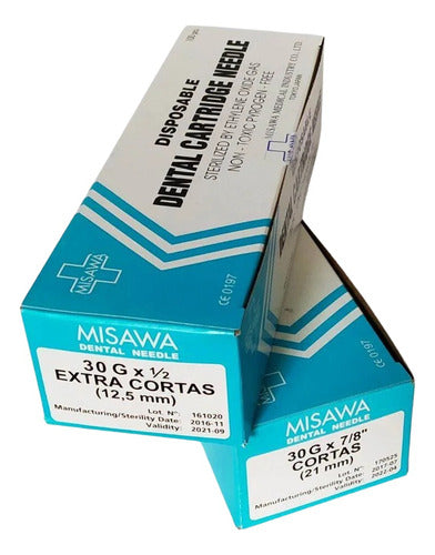 Misawa Disposable Dental Needles X 100 Intermediates 25mm 2