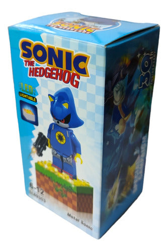 SL89303 Metal Sonic Blocks to Build Sonic The Hedgehog with LED Light 2