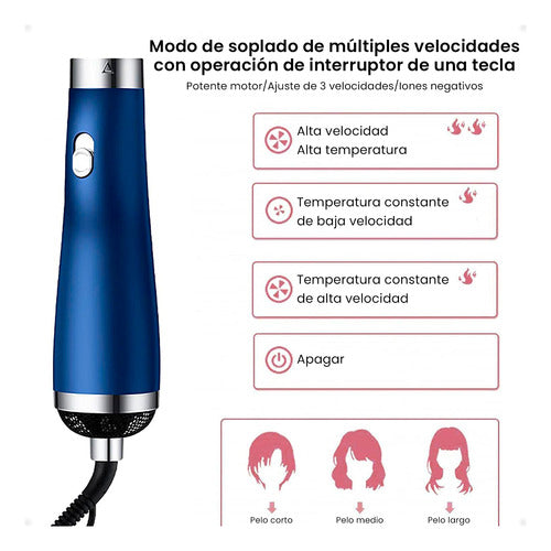 Otec 3 In 1 Hot Air Brush Hair Dryer 4