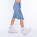 Girls' Jean Bermuda Shorts with Decorative Chain - High Waist - Adjustable Waist - 6 Pockets 3