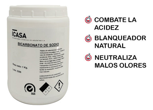 Bicarbonato De Sodio 1kg Apto Alimenticio Maxima Calidad 1