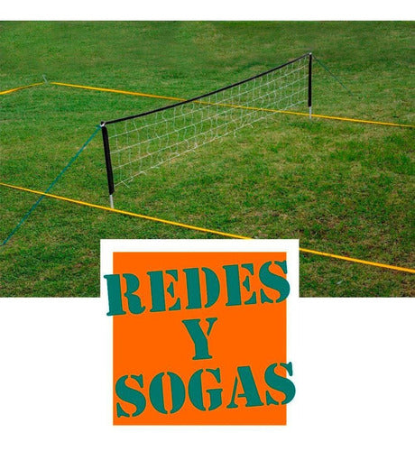 Cancha Futbol Tenis 8x4.m Completa Red Parantes Líneas Bolso 4