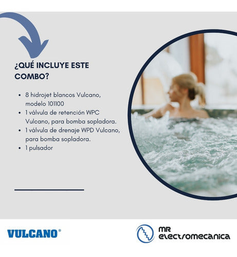 Vulcano Hydromassage Kit: Valves + Button + Hydrojets 1