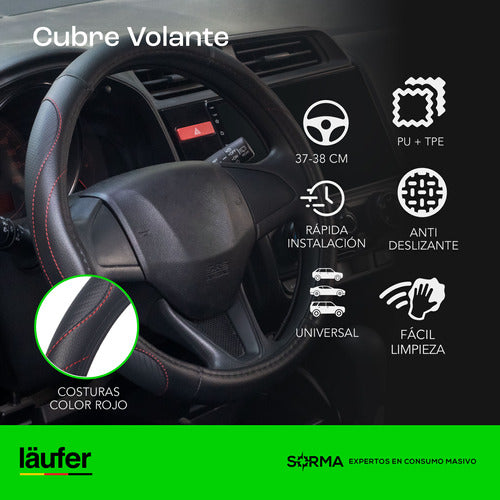 Läufer Premium Leather Steering Wheel Cover 1