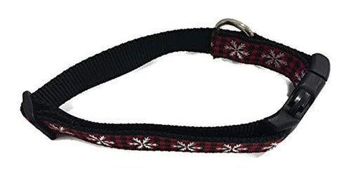 CanineDesign Quality Dog Collars Christmas Dog Collar, Plaid, 1 Inch Wide 1