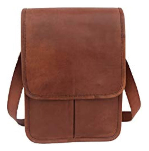 Leather Castle Vintage Leather Messenger Bag for 13" MacBook/Laptop 0